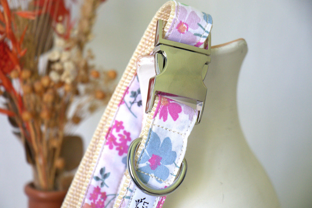 Collier pour chien - Fleuri Rose