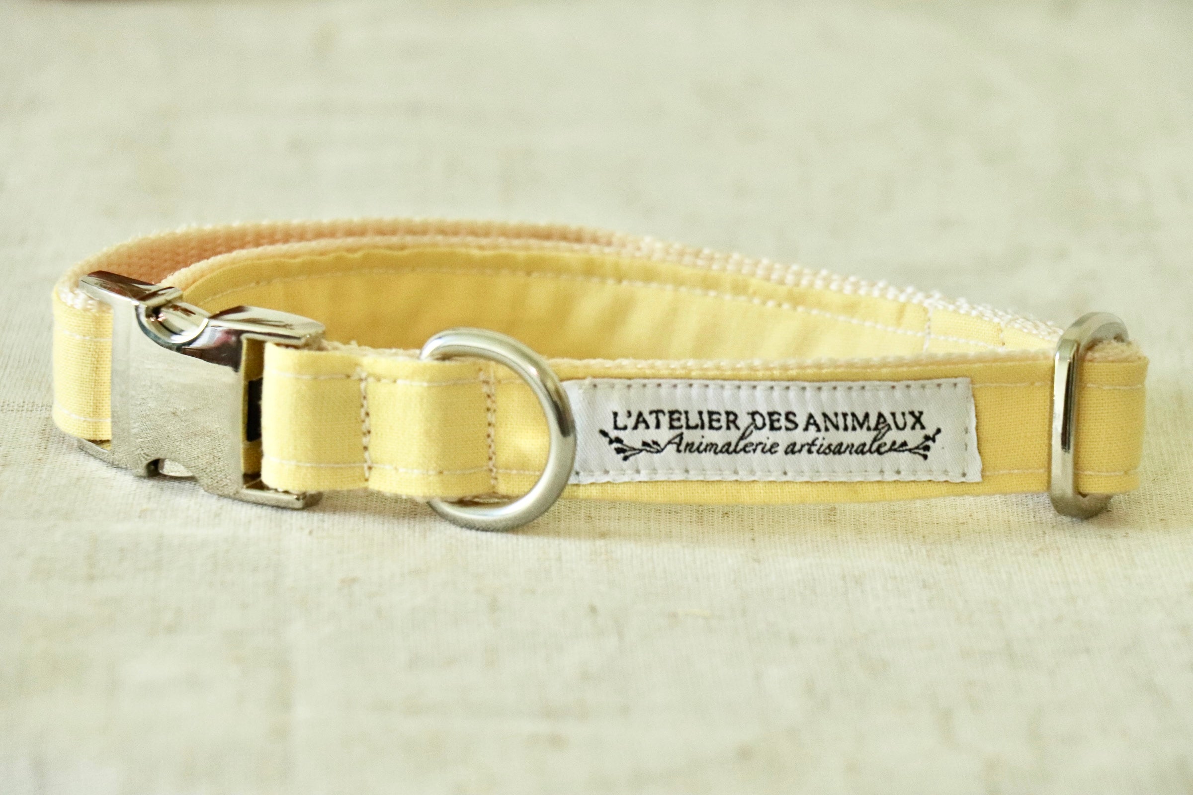 Collier pour chien - Jaune Pastel